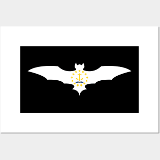 Rhode Island Bat Flag Posters and Art